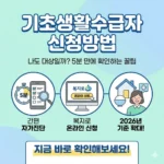 기초생활수급자 신청방법, 나도 대상일까? 5분 만에 확인하는 꿀팁