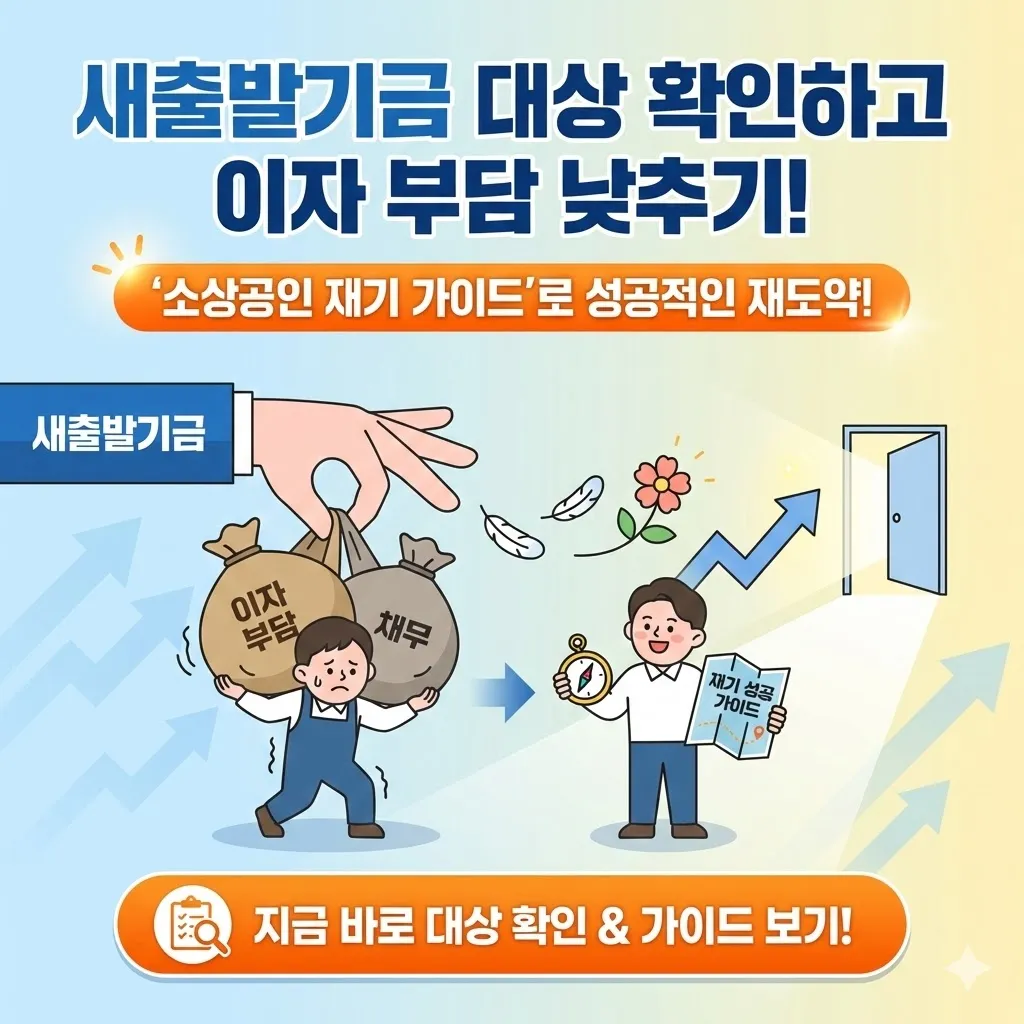 새출발기금 대상 확인하고 이자 부담 낮추기, 소상공인 재기 가이드