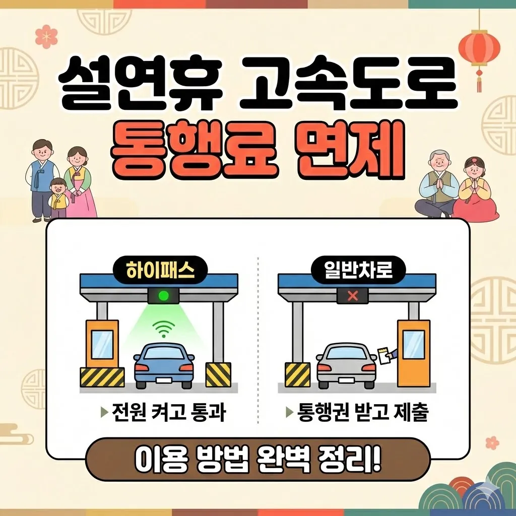 설연휴 고속도로 통행료 면제, 2026년 날짜와 이용 방법 완벽 정리