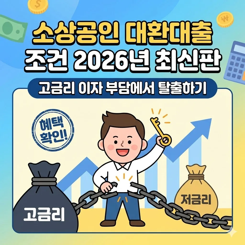 소상공인 대환대출 조건 2026년 최신판, 고금리 이자 부담에서 탈출하기