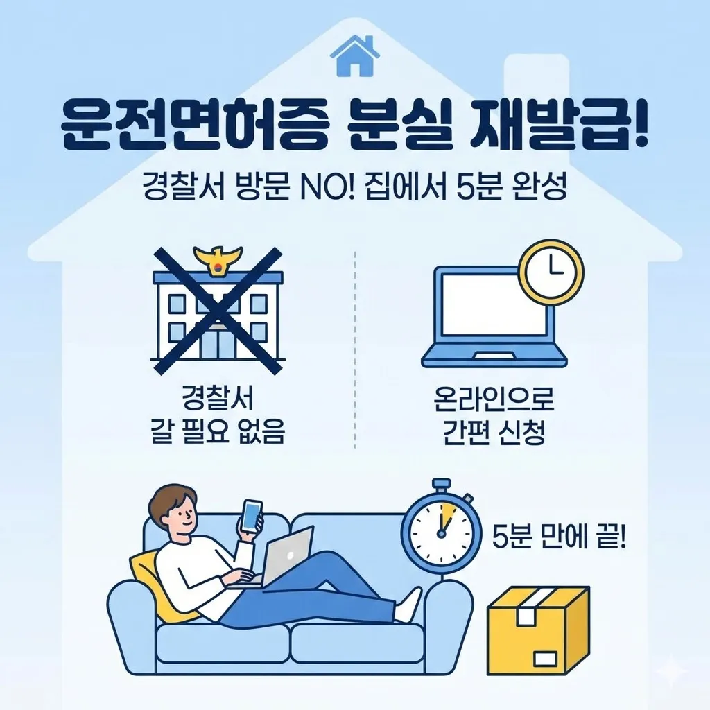 운전면허증 분실 재발급 방법, 경찰서 안 가고 집에서 5분 만에 끝내기