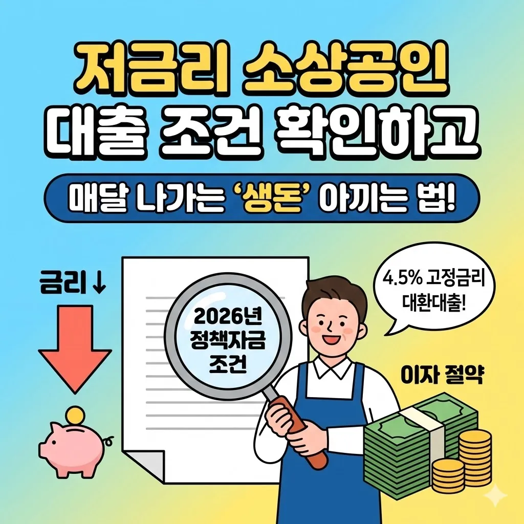 저금리 소상공인 대출 조건 확인하고 매달 나가는 '생돈' 아끼는 법